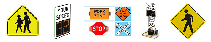 Traffic Calming Blinker Signs